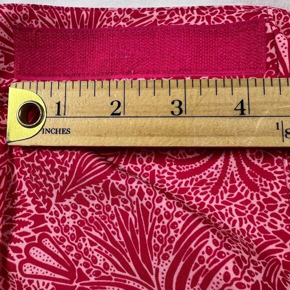 Ripskirt Hawaii Hot Pink Botanical Print Adjustable Wrap Skirt Length 3 Size M - Picture 10 of 11